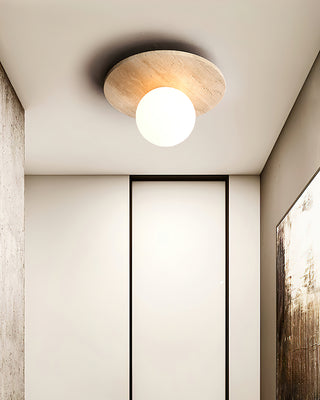 Minimalist Stone Disc Ceiling Light