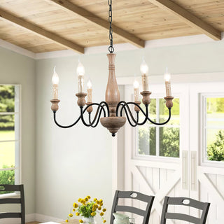 Rustic Farmhouse Candlestick Chandelier