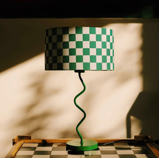 Green Grid Modern Table Lamp