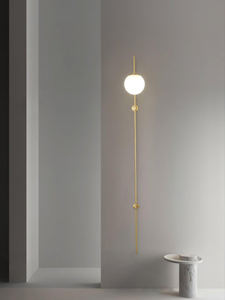 Brass Globe Arm Wall Sconce