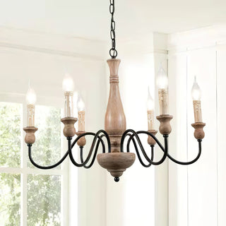 Rustic Farmhouse Candlestick Chandelier