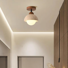 Travertine Flush Mount Ceiling Light
