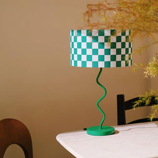 Green Grid Modern Table Lamp