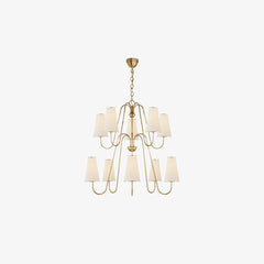 Gold Two-Tier Montreuil  Chandelier