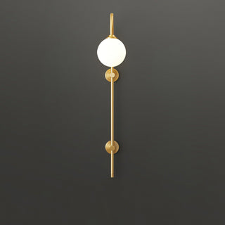 Brass Globe Arm Wall Sconce