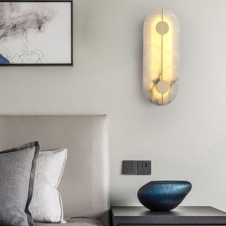 Modern Oval Alabaster Wall Lamp