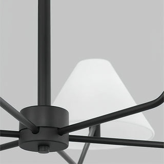 Minimalist Black Fabric Shade Chandelier