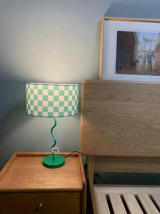 Green Grid Modern Table Lamp