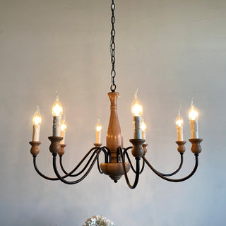 Rustic Farmhouse Candlestick Chandelier