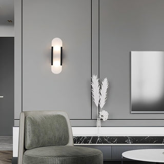 Modern Vertical Alabaster Wall Sconce