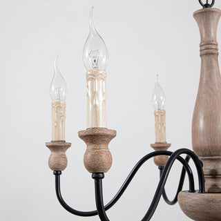 Rustic Farmhouse Candlestick Chandelier