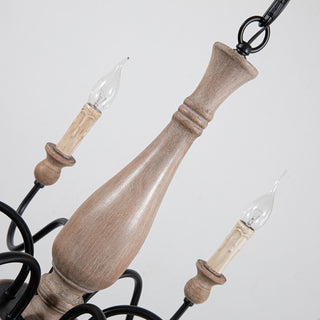 Rustic Farmhouse Candlestick Chandelier