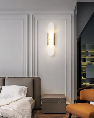 Modern Vertical Alabaster Wall Sconce