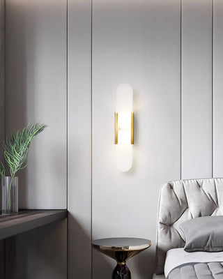 Modern Vertical Alabaster Wall Sconce