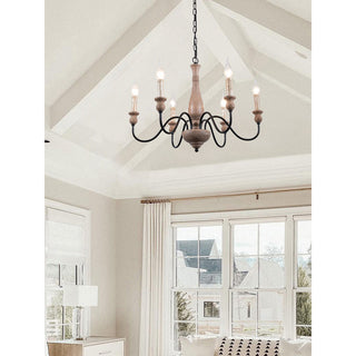 Rustic Farmhouse Candlestick Chandelier