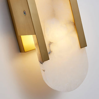 Modern Vertical Alabaster Wall Sconce