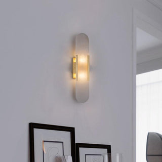 Modern Vertical Alabaster Wall Sconce