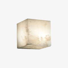 Alabaster Cube Wall Light