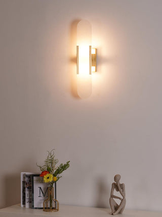 Modern Vertical Alabaster Wall Sconce