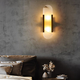 Modern Vertical Alabaster Wall Sconce