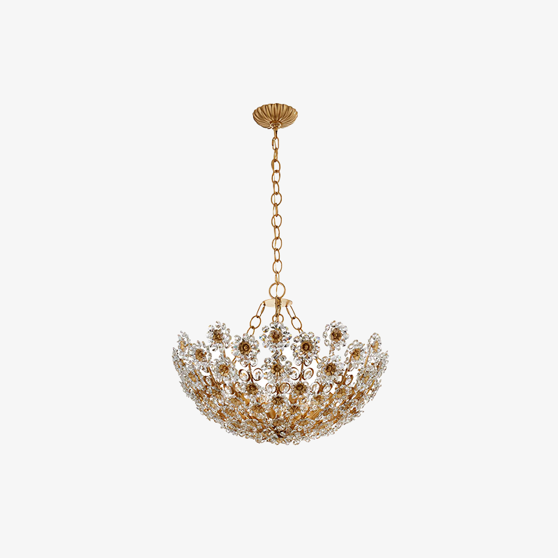 Crystal Flower Basket Chandelier