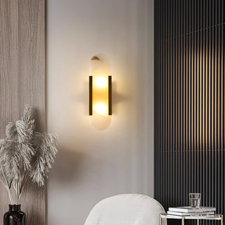 Modern Vertical Alabaster Wall Sconce