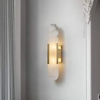 Modern Vertical Alabaster Wall Sconce