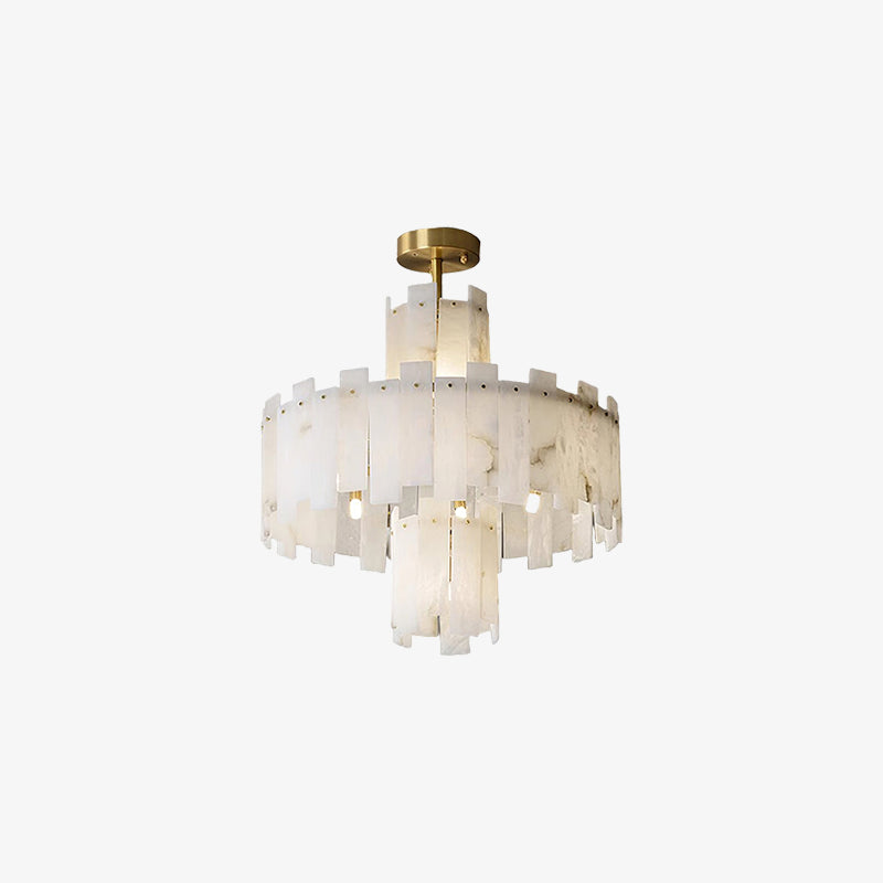 Layered Alabaster Chandelier