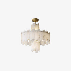 Layered Alabaster Chandelier