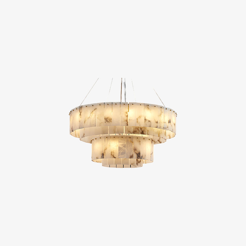 Alabaster Drum Chandelier