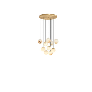 Luxury Multi-Globe Alabaster Pendant Light