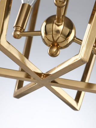 Frame gold cage chandelier