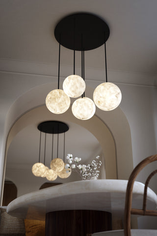 Luxury Multi-Globe Alabaster Pendant Light