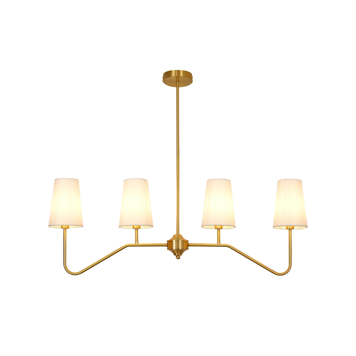 Daphne Brass Linear American Chandelier