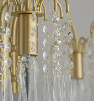 Crystal waterfall chandelier