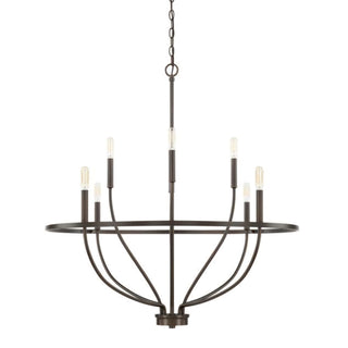 Modern Industrial 12-Light Cage Chandelier