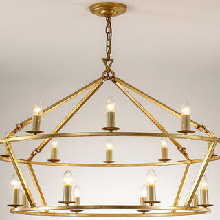 Brass Tiered Chandelier