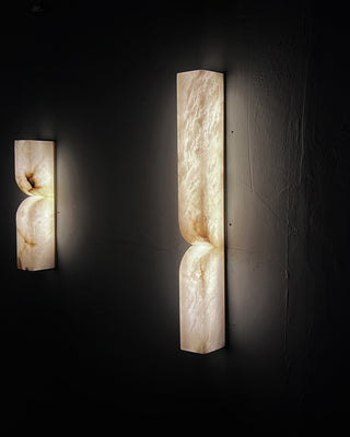 Double Curve Alabaster Wall Light