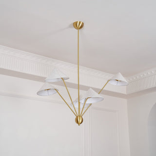 5-Arm Fabric Cone Chandelier