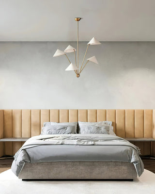 5-Arm Fabric Cone Chandelier