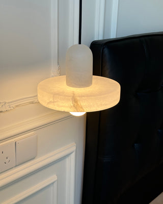 Modern White Marble Pendant Light