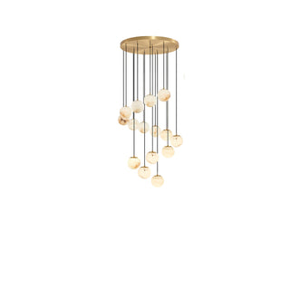 Luxury Multi-Globe Alabaster Pendant Light