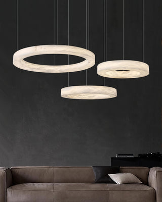 Triple Ring Alabaster Pendant Light