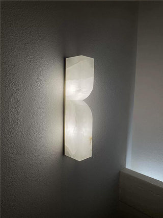 Double Curve Alabaster Wall Light