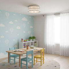 Round Glass Rod Flush Ceiling Light