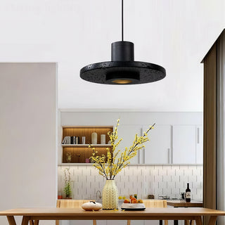 Lava Stone Black Pendant Light