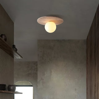 Minimalist Stone Disc Ceiling Light