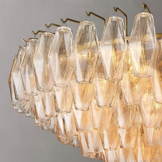 Amber Murano Glass Round Chandelier