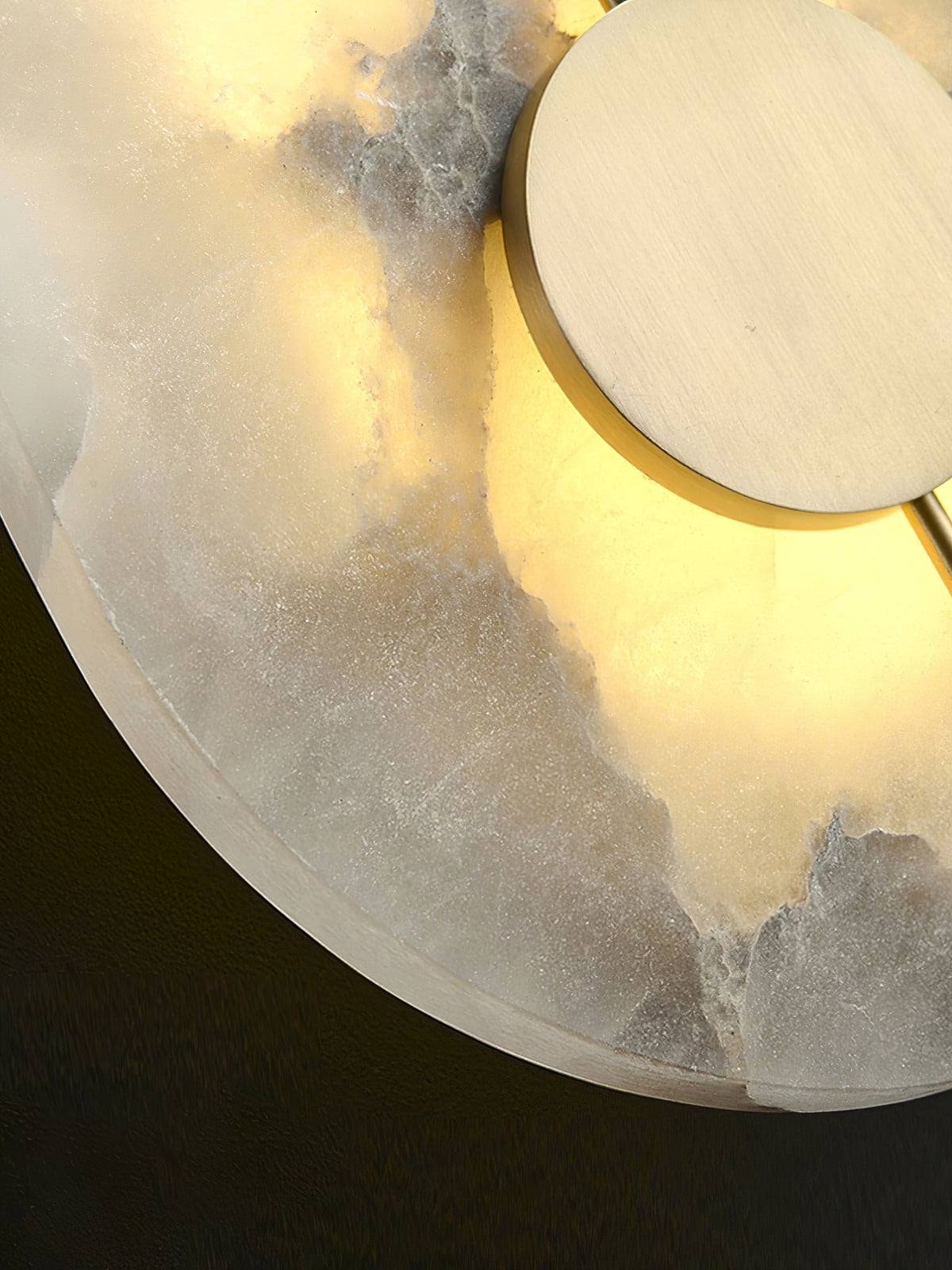 Zen Harmony Round Marble Wall Light - view 13 | Liootrlamp