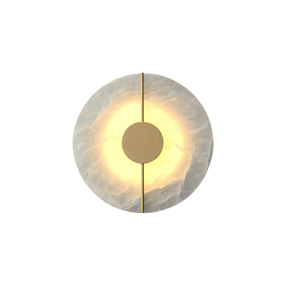 Zen Harmony Round Marble Wall Light - view 21 | Liootrlamp